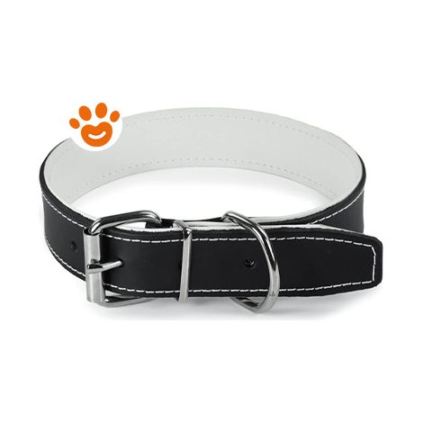 Record Dog Collare Doppio Laredo Nero e Bianco  - Record Dog Collare Doppio Laredo Nero e Bianco - XL