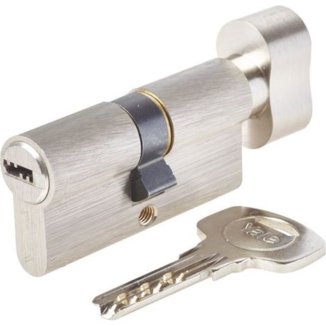 Zylinder mit Knopf, 6 Stifte, 4 Schlüssel, 1 Karte, 30 x 30 mm – Yale