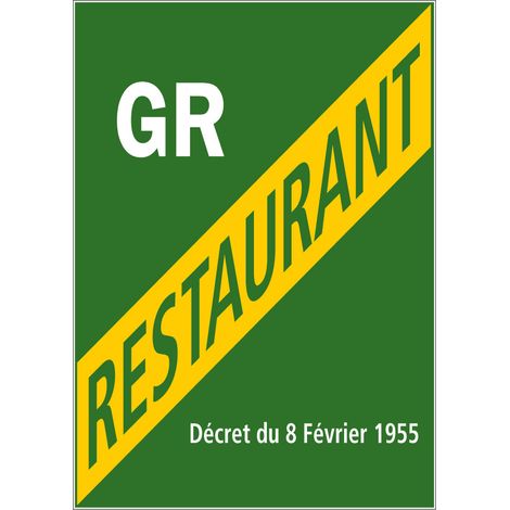 Panneau Licence Grand Restaurant – Affichage obligatoire restauration – Adhésif 150×210 mm