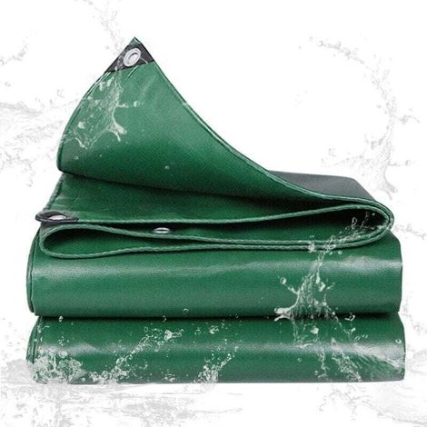 Bâche épaisse Ultra Résistante , Multifonctions 400 g/m², 3x4m, Abri, toile de protection - étanche, Bâche en Toile - Couverture Étanche d'Extérieur Camion, Meuble de Jardin, Bois - Vert (1/4)
