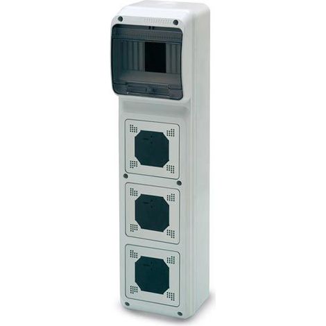 Quadro vuoto flangiato, 495x125x107mm, 6 moduli, 3 prese - Rosi 18.3006 (1/5)
