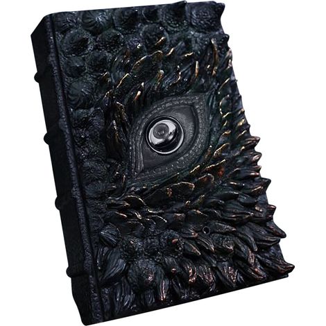 Deng Moore Halloween-Tischdekoration: Animiertes Drachenbuch, exquisite Harzornamente für Zuhause