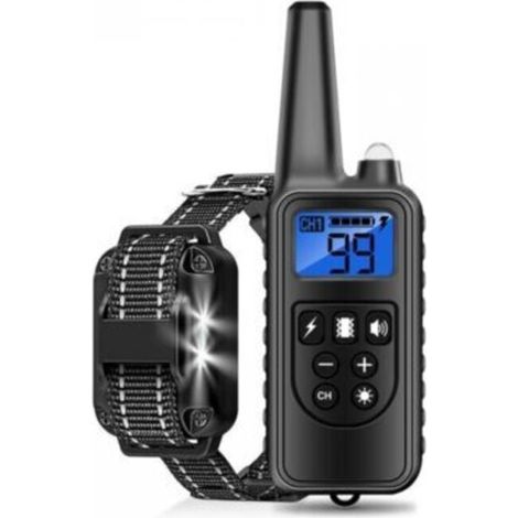 Hundetrainingshalsband mit 900m-Fernbedienung und 3 Vibrations- und Schockmodi, positives Erziehungshalsband mit 99 Stufen