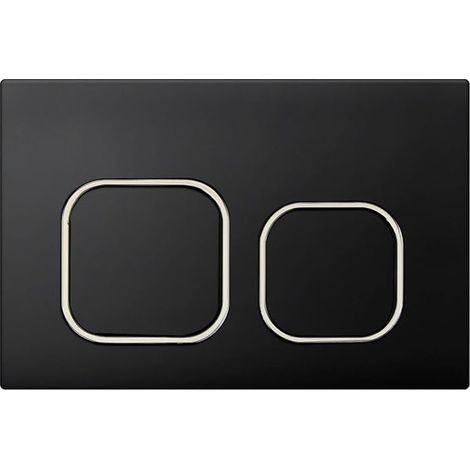 Plaque de Commande WC, Compatible avec Geberit Sigma, UP300&UP320, avec Double Chasse, Dimensions 243×162 mm, Équipée d'un Set de Leviers de Chasse et d'un Cadre d'Installation.(Noir) (1/5)