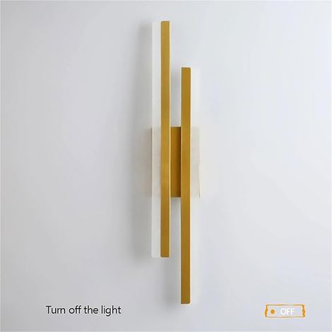 Moderne LED-Wandleuchte aus schwarz/goldenem Acryl, drei Farbtemperaturen, dimmbar für Schlafzimmer, Badezimmer, Flur, Treppenhaus, Designer-Innenbeleuchtung.