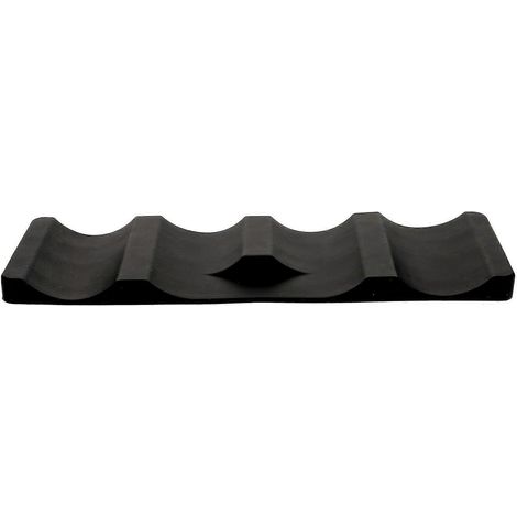 Coussin en silicone pour bouteilles de bière (1 pièce), pour réfrigérateur, pour empiler les boissons et poser les bouteilles de cuisine.-25.5X10X1CM-Black