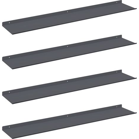 Maison Exclusive - Schwebendes Regal 4 pcs Anthrazit 100 x 18 x 2