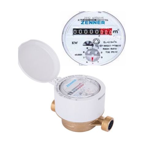 Contador de agua ETKD-M (agua caliente) - ZENNER Medidas: 20 mm