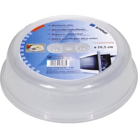 Cloche Micro-Ondes - 1 Pièce - Verre Trempé - Pour Cuisson Homogène - Compatible Tous Modèles Standards - Diamètre 25 cm (1/2)