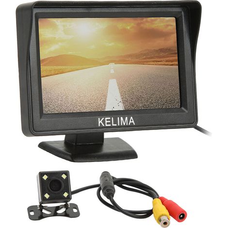Caméra de recul 4 LED, moniteur de vision arrière 4,3 pouces, grand angle 120°, étanchéité IP68, vision nocturne, pour voiture, camion, SUV (1/5)
