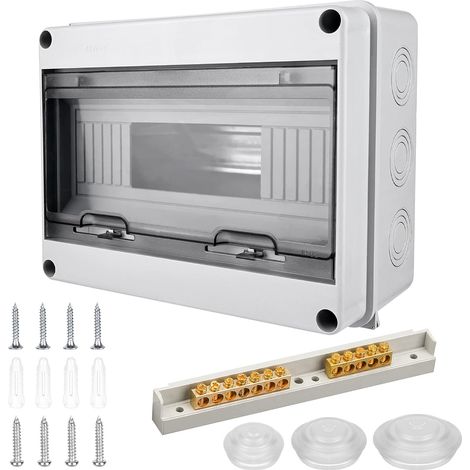 Boîte à fusibles en saillie : boîtier de distribution 12 modules, pièce humide IP65, petit répartiteur (1/5)