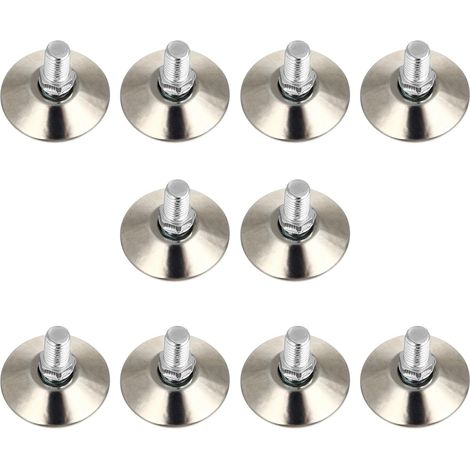 Schwenkfüße M8 für Möbel 33 mm Durchmesser 10 Stück