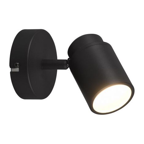 Spot de salle de bain noir cylindrique 1xGU10 5W BRISA Trio (1/5)