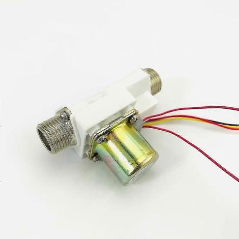 Vanne de régulation de débit d'eau chaude nickelée G1/2" BSP 100 °C, compteur à turbine d'eau 12 V, débitmètre 1-30 l/min, capteur d'eau Isentrol 24 V (1/4)