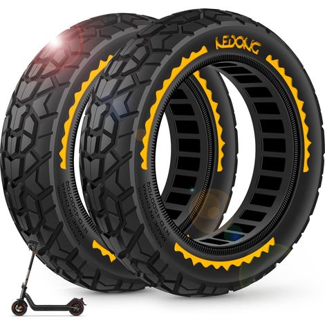 2PCS 8,5 Pouces Pneu Plein pour Trotinette Electrique, 8 1/2 x 2 Roue, 50/75-6.1 Pneus pour Xiaomi M365 / M365 Pro / 1S / Pro 2/3 / 3 Lite/Essential et Roues de Scooter de 8.5 Pouces (1/5)