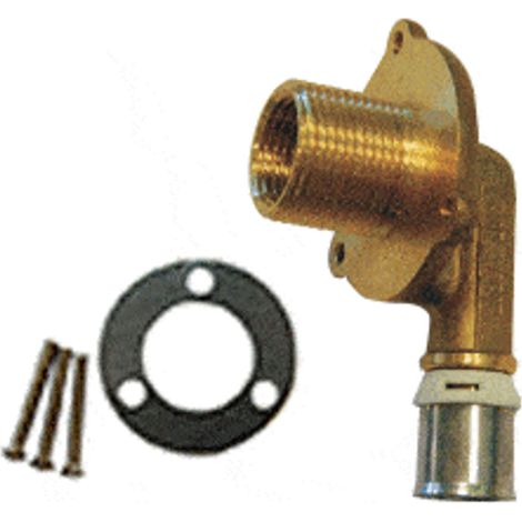 Pbtub – Sortie de cloison tube MC 16x2 – Filetée extérieure 3/4 – Intérieure 1/2 – Fixation par l'avant pour installations plomberie