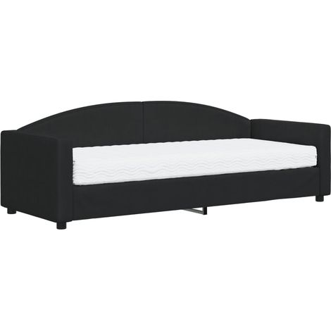 Maison Exclusive - Tagesbett mit Matratze Schwarz 80x200 cm Stoff