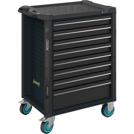 Hazet Werkstattwagen Assistent, Schubladen, flach: 7 x 81 x 522 x 398 mm, Schubladen, hoch: 1 x 166 x 522 x 398 mm, Art.Nr. 179N-8-RAL7021 (1/5)