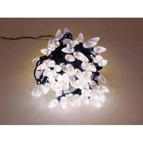 Erdbeer Light LED - 12 m - 120 warmweiße Lampen - grünes Kabel - 24 V