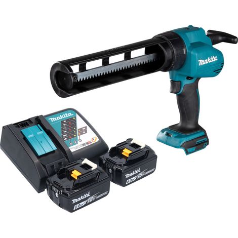 Makita DCG 180 RG Pistolet à cartouche sans fil 18 V + 2x batterie 6,0 Ah + chargeur