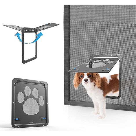 Porte moustiquaire coulissante pour chien, porte pour chat verrouillable, porte moustiquaire magnétique à fermeture automatique pour chien (1/5)