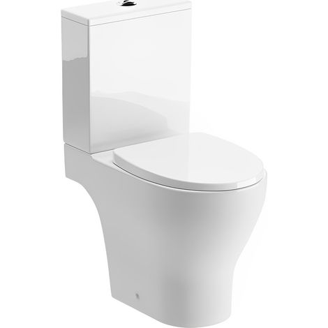 Signature Como Rimless Open Back Close Coupled Toilet (inc Soft Close Seat) (1/3)