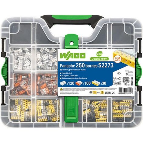 Wago Valigetta 250 terminali S2273 (120 x 2E + 100 x 3E + 30 x 5E) (1/2)