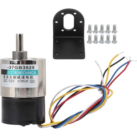 12V XD-37GB35 bürstenloser Motor für CNC-Maschinen, 2550 U/min Untersetzungsgetriebe mit Halterung, CW/CCW-Drehung.