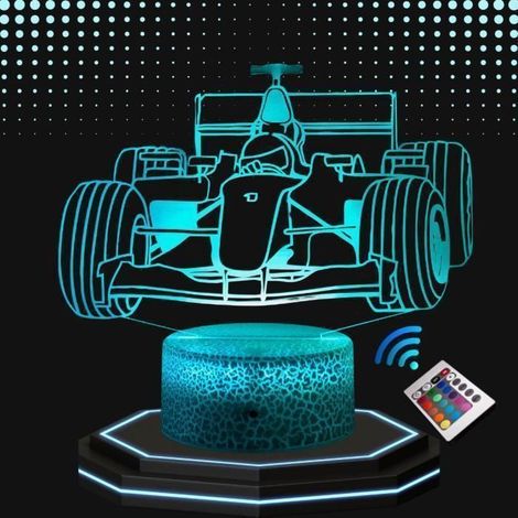 Lampe 3D - Formule 1 - LED - Multicolore - Tactile - Télécommande (1/4)