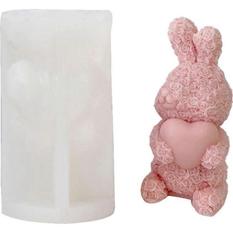Moule en silicone antiadhésif pour bougies de Pâques, savon, plâtre, fondant et décorations (1/4)