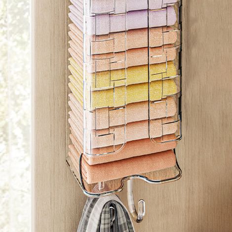 Toallero deslizante transparente para montaje en pared