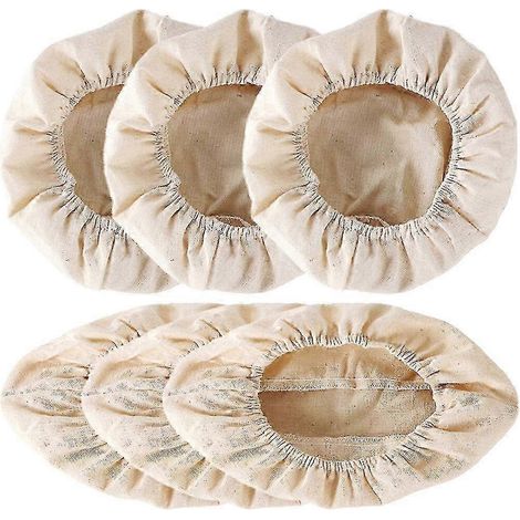 6er-Set Stoffeinlagen für Brotgärkörbe, Gärkörbe und Sauerteigkörbe – Gute Qualität – 25 x 15 x 8 cm – Beige (1/2)