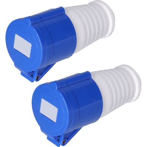 Lot de 2 connecteurs industriels à prise, étanches, à 3 broches, offrant une excellente conductivité et une grande durabilité (220 V à 250 V).