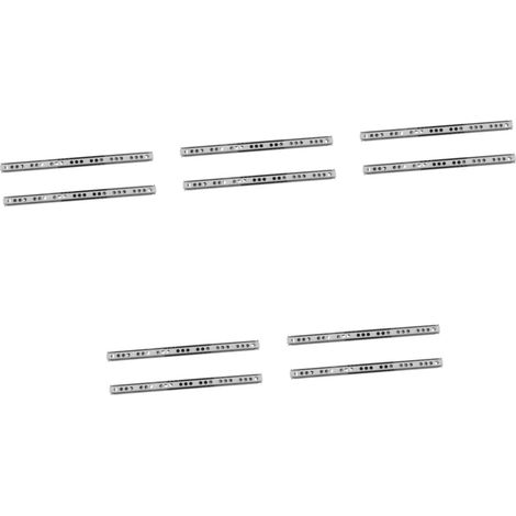 Lot de 10 glissières à billes extension complète pour tiroir poubelle (1/5)