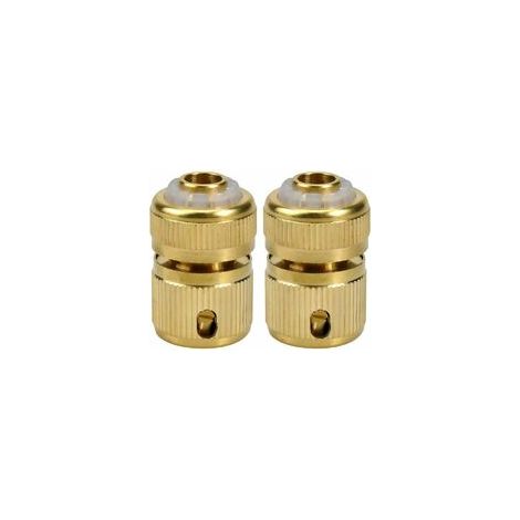 2 Pcs Raccords de Tuyau d'arrosage Connecteurs de Tuyau d'arrosage Rapides en Laiton Massif 1/2" sans Fuite Appliance de Robinet Adaptateurs de Connexion Raccordement Rapide et Facile (1/5)