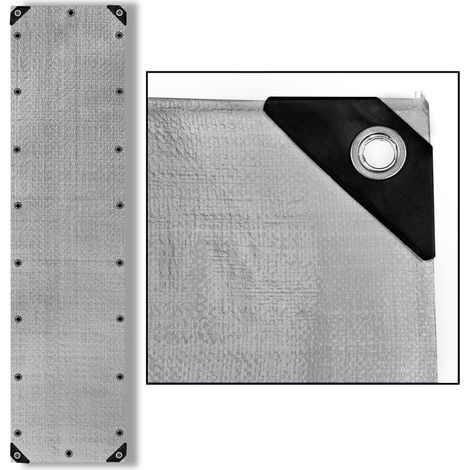 Bâche de protection Bâche pour accessoires de jardin Bâche en bois Tissu PE gris 260 / 1,5x6 (1/2)