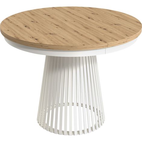 Mesa Stanton 150, Roble Artisan, 77x0x180cm, Alargamiento, Aglomerado laminado, Metal (1/5)