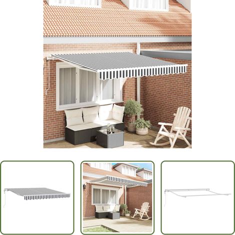Automatische Markise - Markise Automatisch Anthrazit & Weiß 300x250 cm (1/5)
