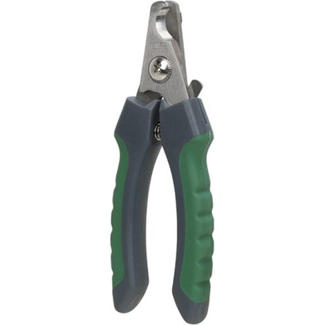 Coupe-ongles pour chiens et chats de taille moyenne, en acier inoxydable, avec lame de sécurité, couleur vert olive.-AquaForge (1/5)