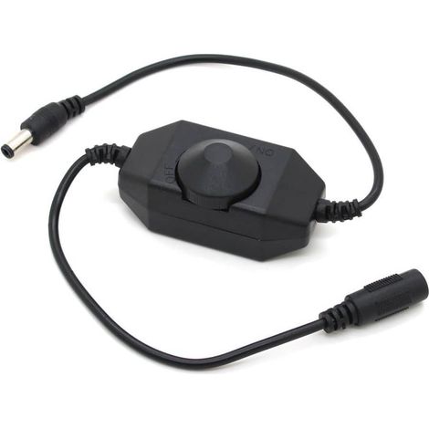 Regulador Dimmer de intensidad tira led 12V-24V 6A  Negro (1/3)