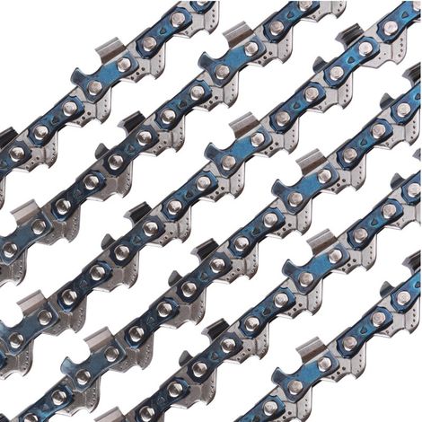 Lot de 6 chaînes de tronçonneuse 30 cm, pas 1/4", 64 maillons, jauge 1,1 mm, compatible réf. Stihl 36700000064 (1/2)