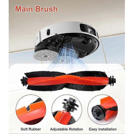 Para Xiaomi X20 +/X10 +/Dreame L10s Ultra/L10 Ultra/L10 Prime Robot aspirador Cepillo Lateral principal Hepa Edition 0703 (1/4)