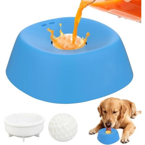 Blaues, rutschfestes Leckspielzeug – Lernspielzeug mit Ball, für Welpen und alle Rassen, beugt Langeweile vor (1/5)