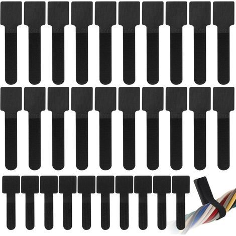 30 pezzi di organizer per cavi autoadesivi, gestione cavi con velcro, supporto per cavi, per ufficio, cucina, TV, cavo di ricarica (1/5)