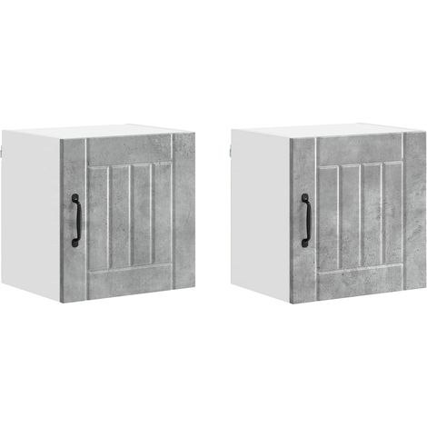 Maison Exclusive - Armario de Pared LUCCA 2 pcs Gris Hormigón 40