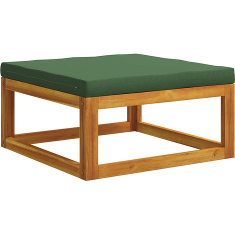 Sectional Footrest with Cushions Solid Acacia Wood Natural vidaXL
