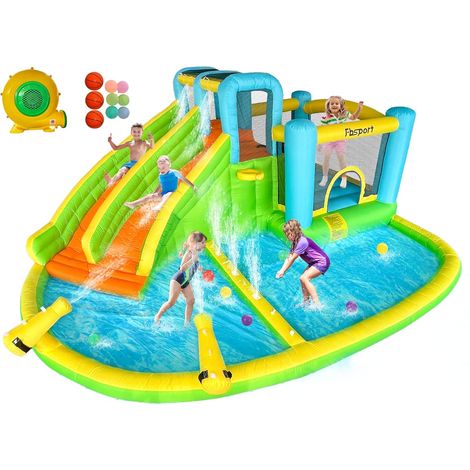 Inflatable Castle Child with Blower Inflatable Playground Adult Large Inflatable Castle Pool Holiday/Birthday Gift for Children (1/5)