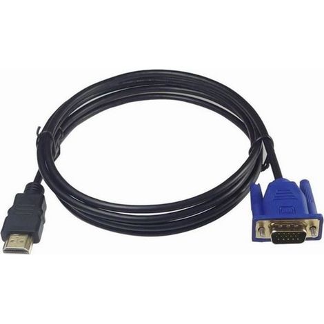 HDMI-auf-VGA-Kabel – No-Name – 1,8 m – HDMI-Stecker auf VGA-Stecker – Unidirektionale Übertragung (1/4)