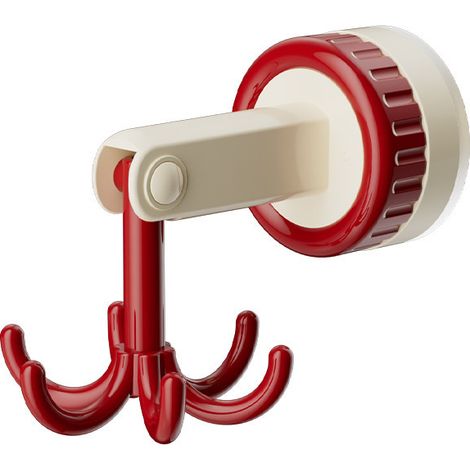 Crochets à ventouse - Crochet pliable rotatif à 360°, crochets de cuisine pour suspendre les ustensiles, crochets à ventouse auto-adhésifs (1/4)