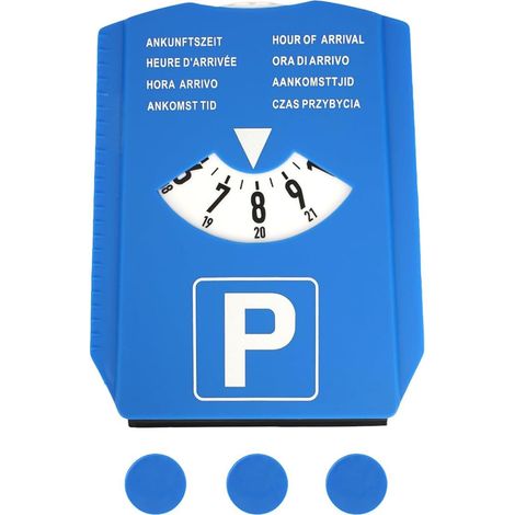 Parkscheibe, mit Frostschaber für die Windschutzscheibe, Tiefenmesser für Autoreifen, Einkaufswagenchip, beständig gegen den täglichen Gebrauch, Kunststoff